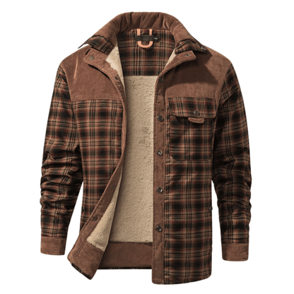 Barfustep™ Tedra Karo-Cordjacke mit Fleecefutter
