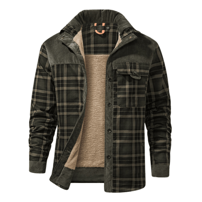Barfustep™ Tedra Karo-Cordjacke mit Fleecefutter