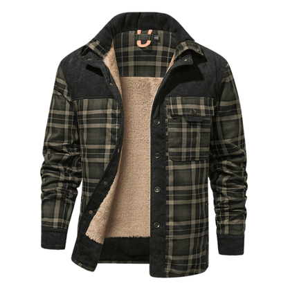 Barfustep™ Tedra Karo-Cordjacke mit Fleecefutter