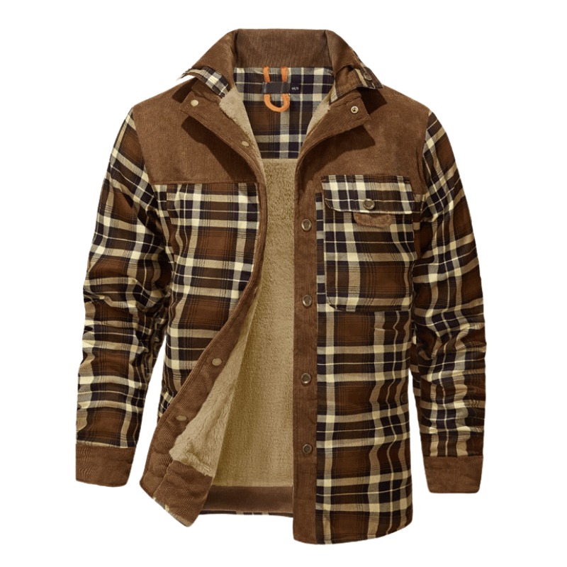 Barfustep™ Tedra Karo-Cordjacke mit Fleecefutter