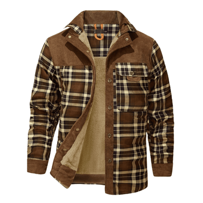 Barfustep™ Tedra Karo-Cordjacke mit Fleecefutter