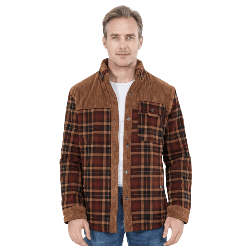 Barfustep™ Tedra Karo-Cordjacke mit Fleecefutter