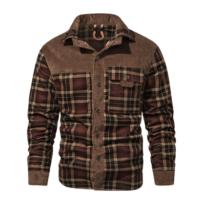 Barfustep™ Tedra Karo-Cordjacke mit Fleecefutter