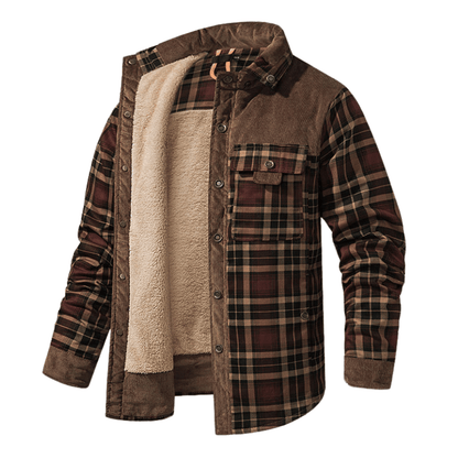 Barfustep™ Tedra Karo-Cordjacke mit Fleecefutter