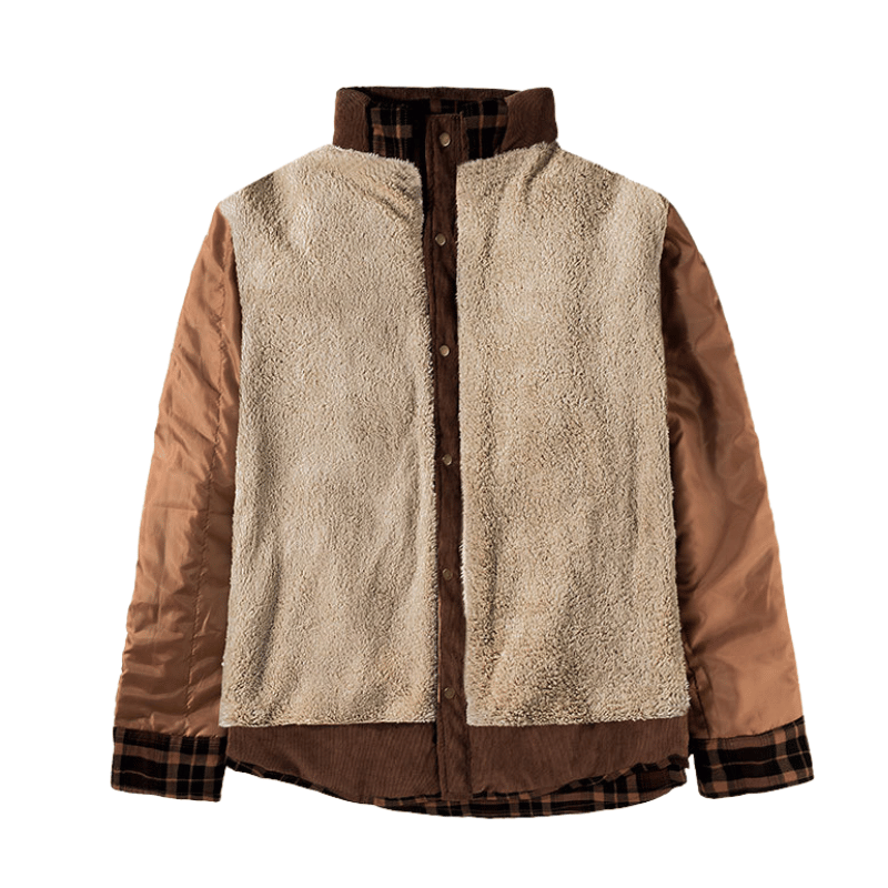 Barfustep™ Tedra Karo-Cordjacke mit Fleecefutter