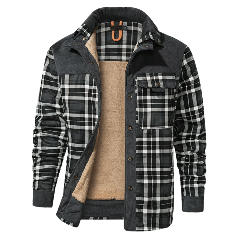 Barfustep™ Tedra Karo-Cordjacke mit Fleecefutter