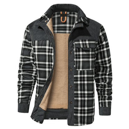 Barfustep™ Tedra Karo-Cordjacke mit Fleecefutter