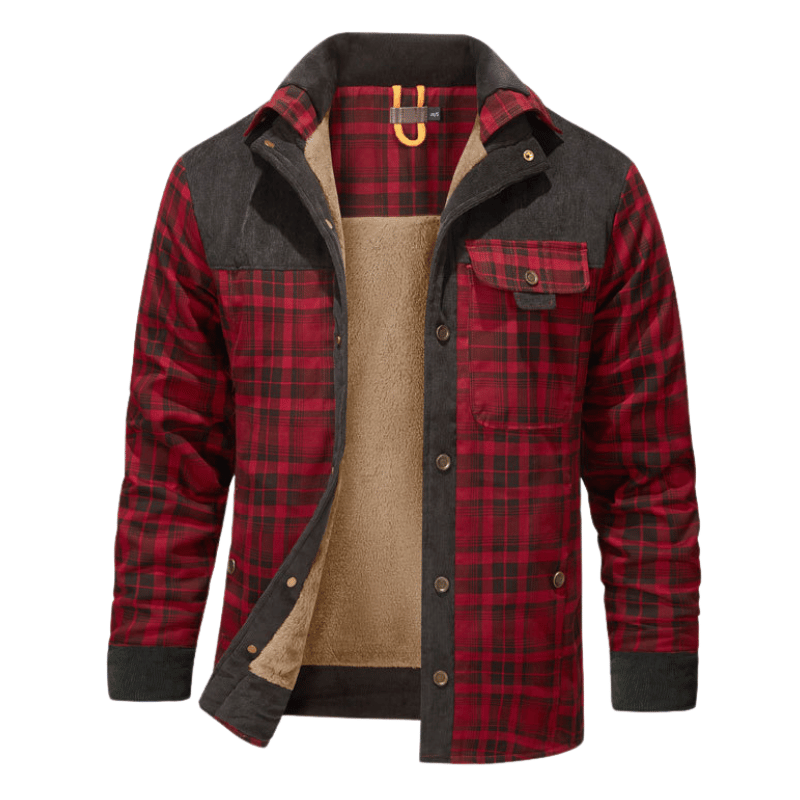Barfustep™ Tedra Karo-Cordjacke mit Fleecefutter