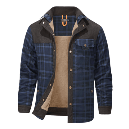 Barfustep™ Tedra Karo-Cordjacke mit Fleecefutter